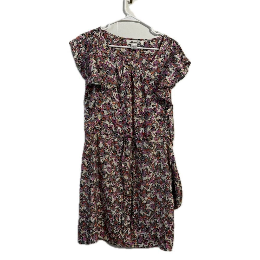 Annabella Brown Sundress with Flutter Sleeves and‎ Scoop Neck